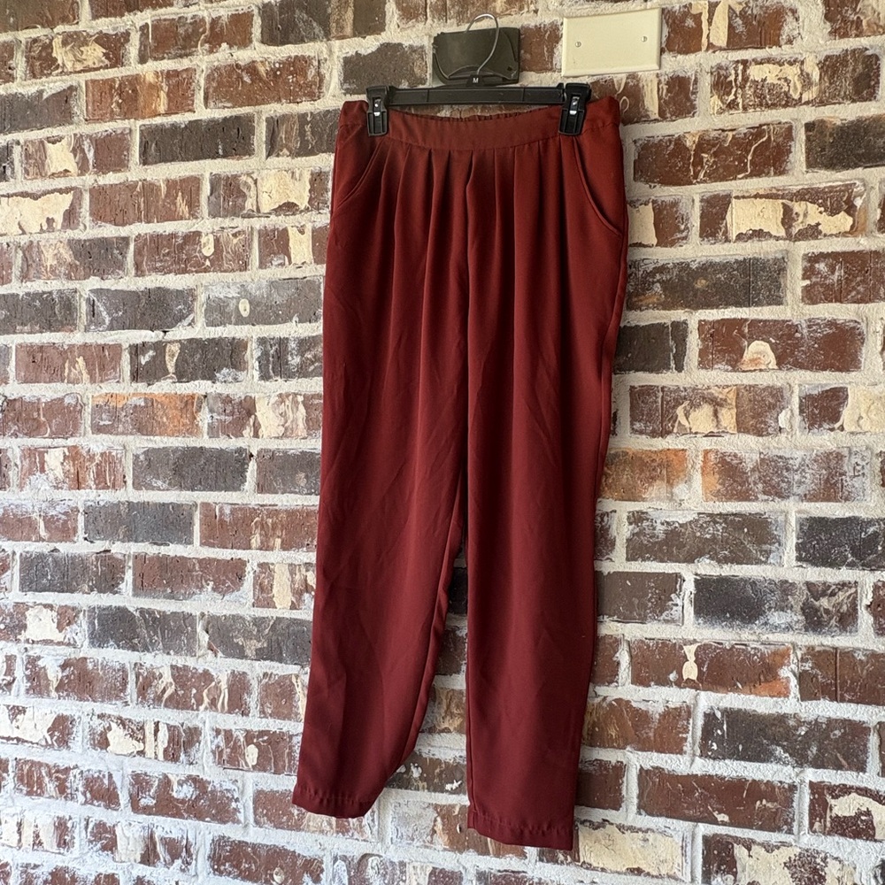 Forever 21 Brown Straight Leg Pants Relaxed Fit
